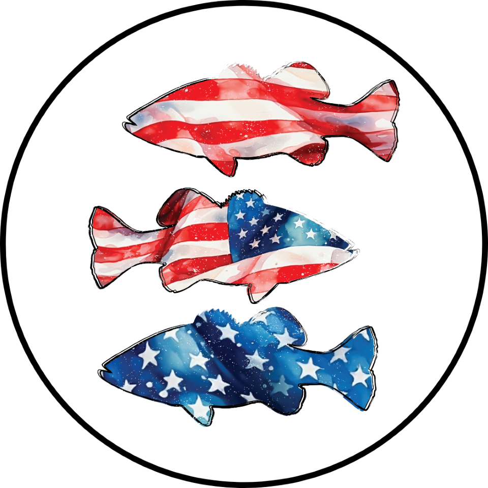 American Flag Fishes Freshie