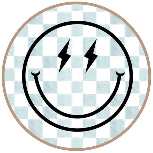 Blue Checkered Smiley