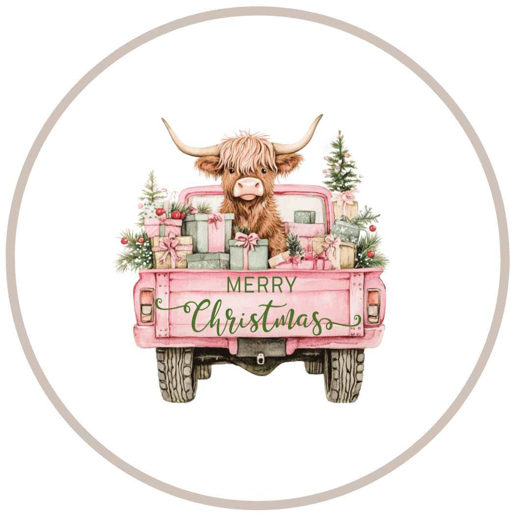 Merry Christmas Highland Cow