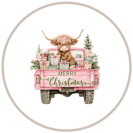 Merry Christmas Highland Cow